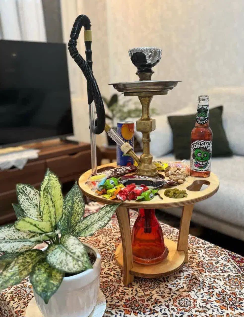 استند تمام چوب قلیان|صنایع دستی و سایر لوازم تزئینی|اصفهان, مولوی|دیوار