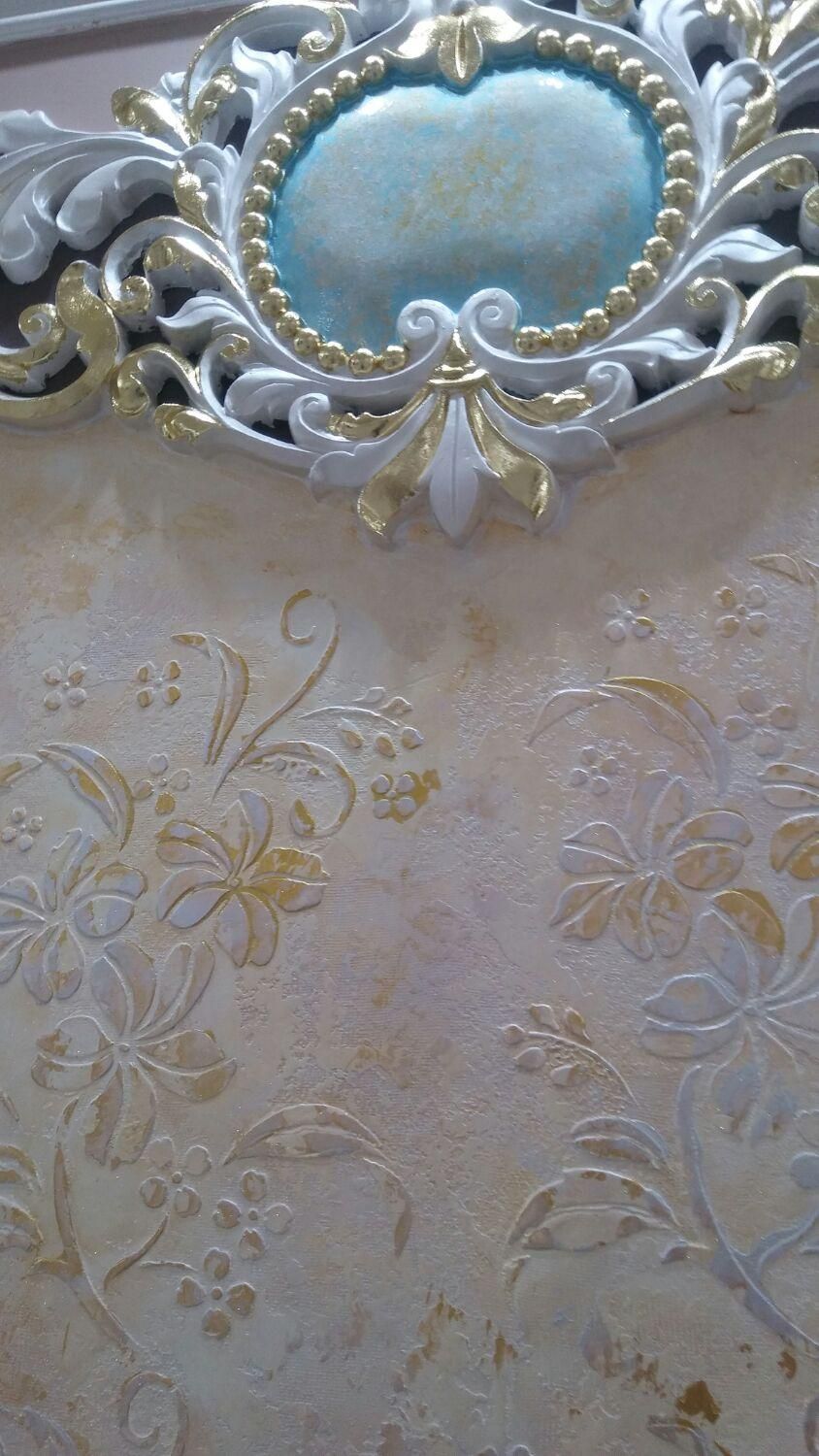 پتینه ورق طلا رنگ امیزی گچبری|خدمات پیشه و مهارت|اهواز, شهرک حفاری|دیوار