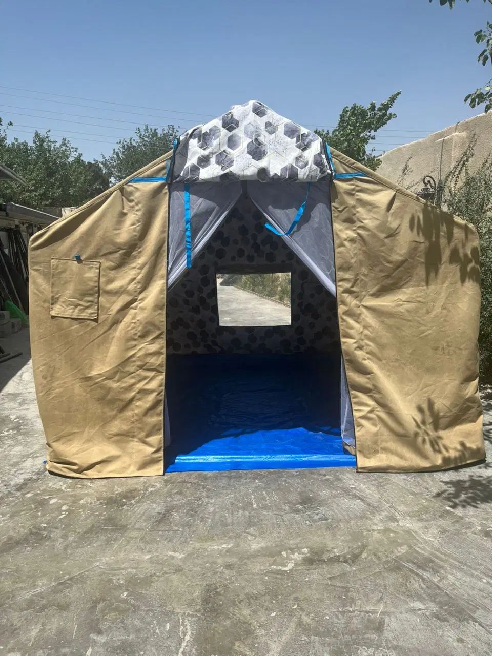 چادر عشایری سفارشی دوخت خاکی برزنت سایبان دار|کوهنوردی و کمپینگ|تهران, تهرانسر غربی|دیوار