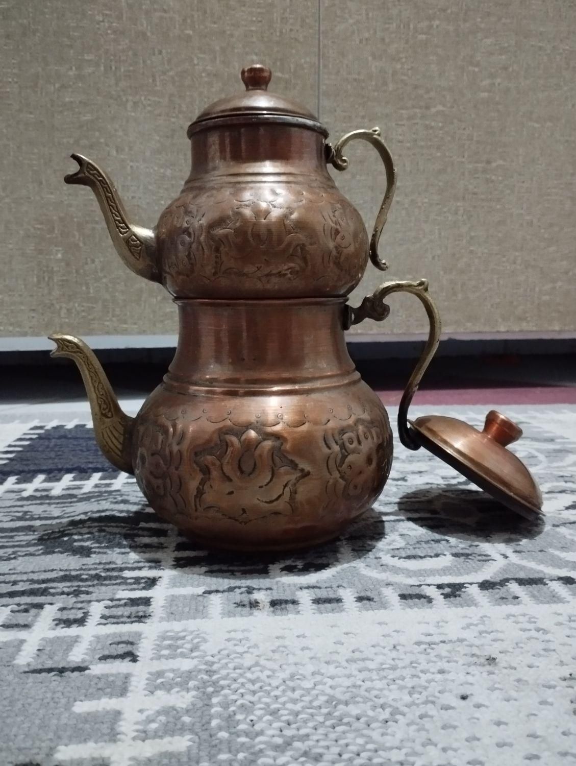 کتری قوری مسی|سماور، چای‌ساز، قهوه‌ساز|تربت جام, عیدی آباد|دیوار