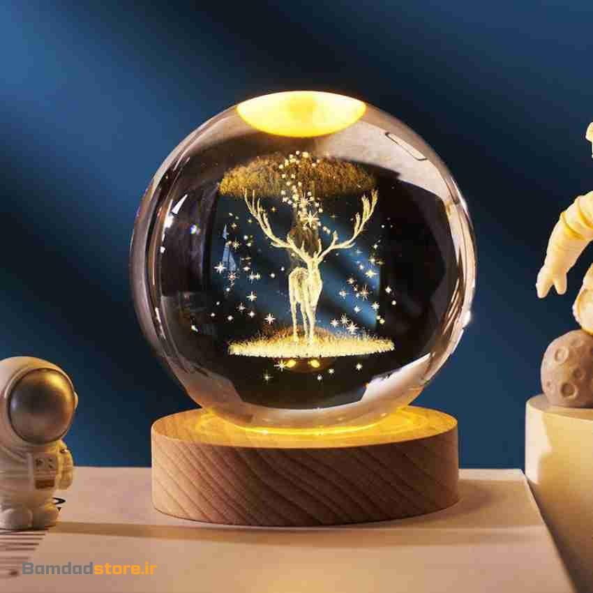 چراغ خواب گوی کریستالی شیشه ای هدیه کادو ولنتاین|چراغ خواب و آباژور|مشهد, شاهد (شهرک غرب)|دیوار
