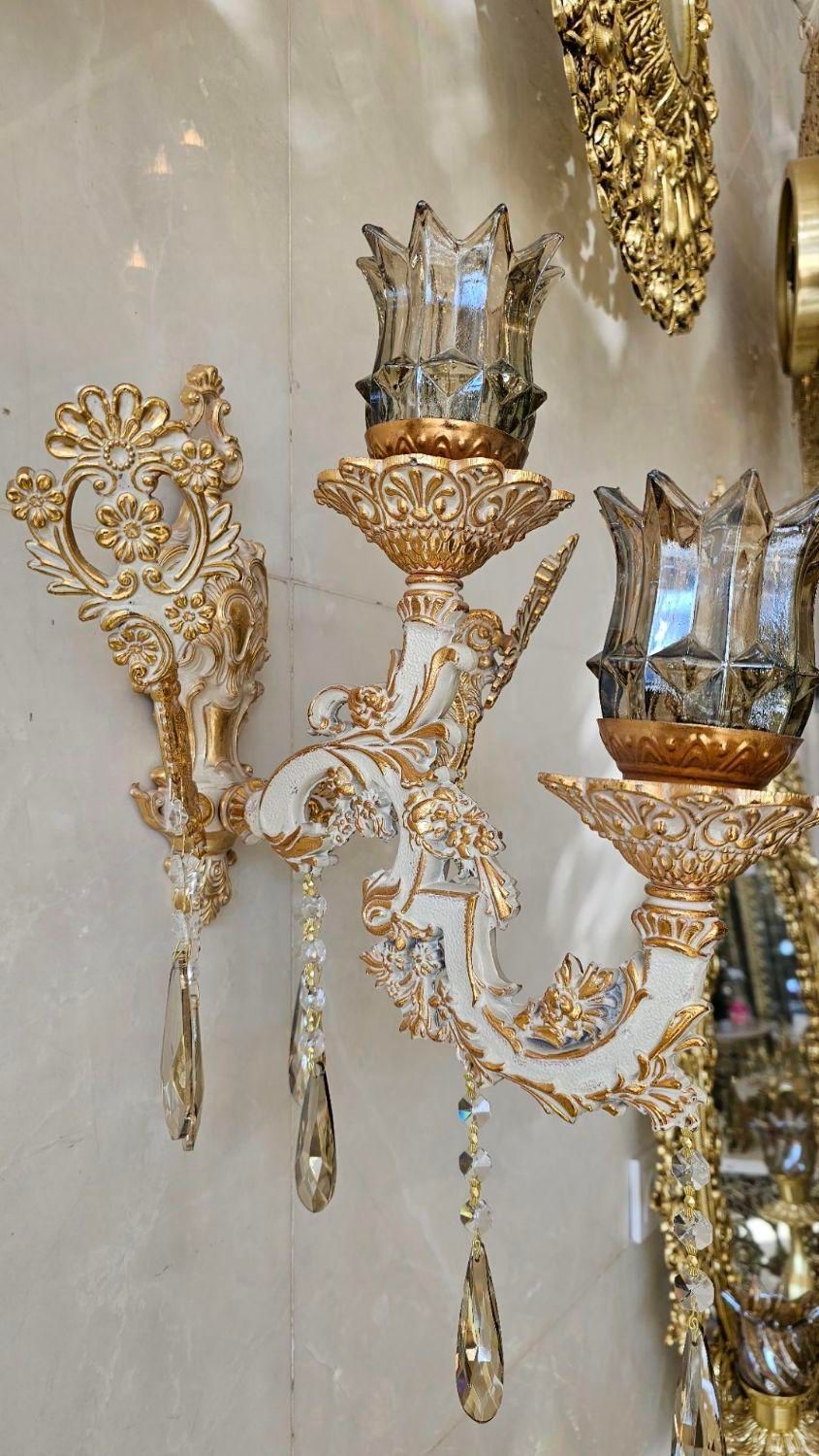 لوستر دیوارکوب برنجی کنارسالنی|لوستر و چراغ آویز|مشهد, طلاب|دیوار