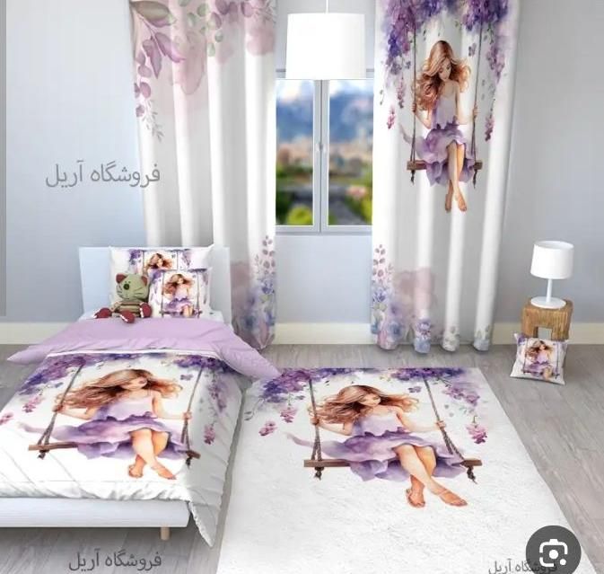 ۵۵ درصد آف ست پرده فرش رو تختی کودک  ۱۰۰۰طرح اقساط|پرده، رانر، رومیزی|مشهد, آزادشهر|دیوار