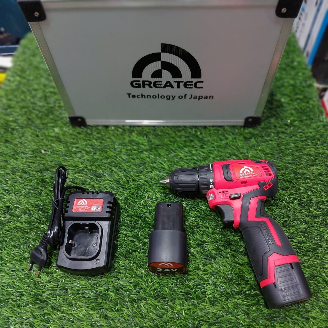 دریل شارژی 24 ولت ژاپنی گریتک صنعتی موتور براشلس|ماشین‌آلات صنعتی|قدس, شهر‌قدس|دیوار