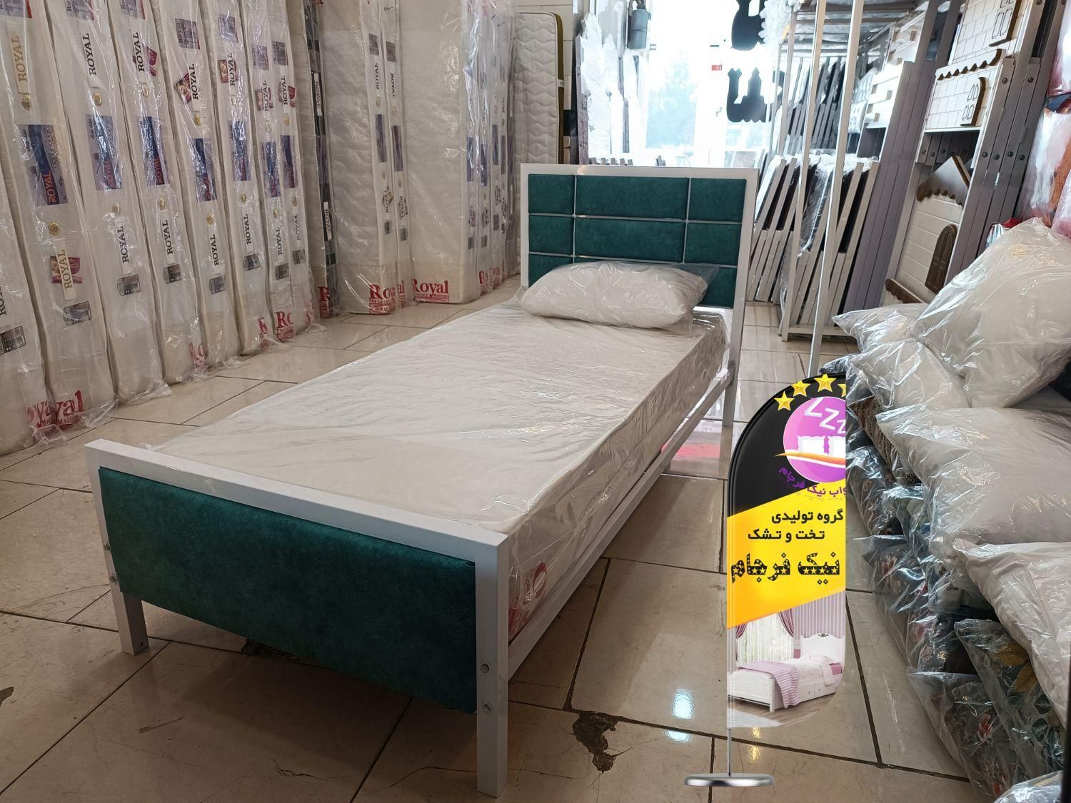 تخت خواب یک نفره آجری مدل نگین (نیک فرجام صنعت)|تخت و سرویس خواب|مشهد, سپاد|دیوار