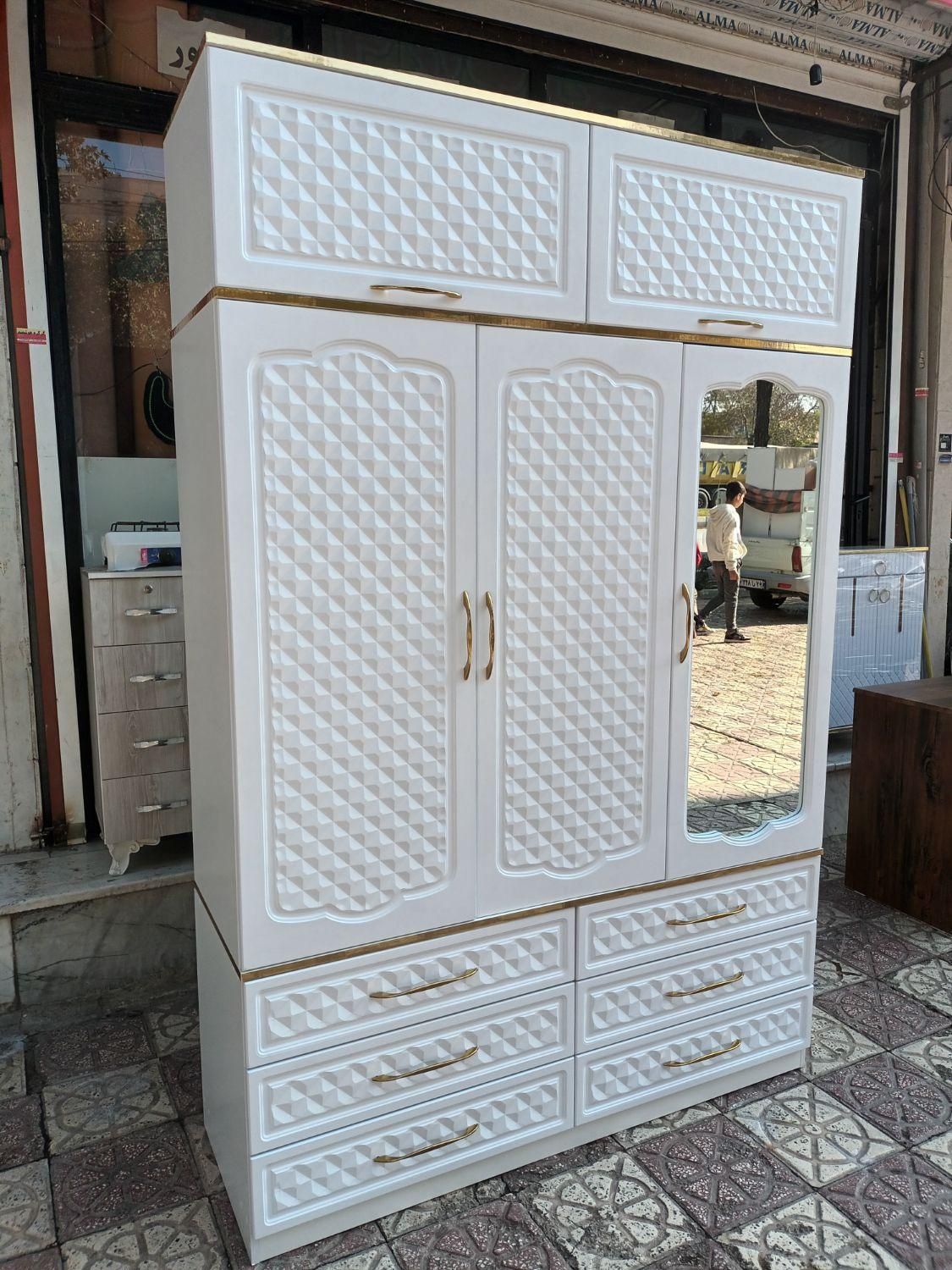 کمد لباس ۳ تکه عرض ۱۵۰ شرکتی با ضمانت|جاکفشی، کمد، دراور|الوند, |دیوار