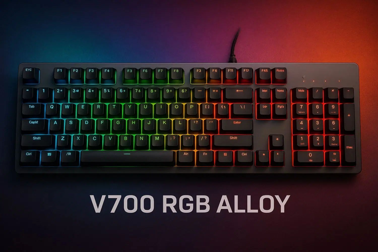 کیبورد گیمینگ حرفه ای با نورپردازی RGB رپو V700pro|قطعات و لوازم جانبی رایانه|تهران, گلستان (شهرک راه آهن)|دیوار