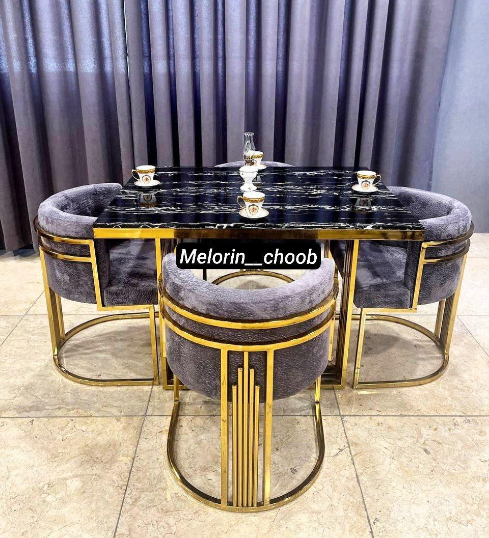 میز ناهار خوری و میز نهار خوری فلزی لیندا|میز و صندلی غذاخوری|تهران, نعمت‌آباد|دیوار