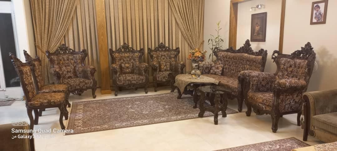 مبل استیل ۹ نفره چوب|مبلمان خانگی و میز عسلی|اصفهان, پارک مشتاق|دیوار