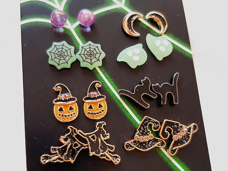 گوشواره میخی پک دار 8 جفتی شب تاب چند رنگ|بدلیجات|بندرعباس, |دیوار