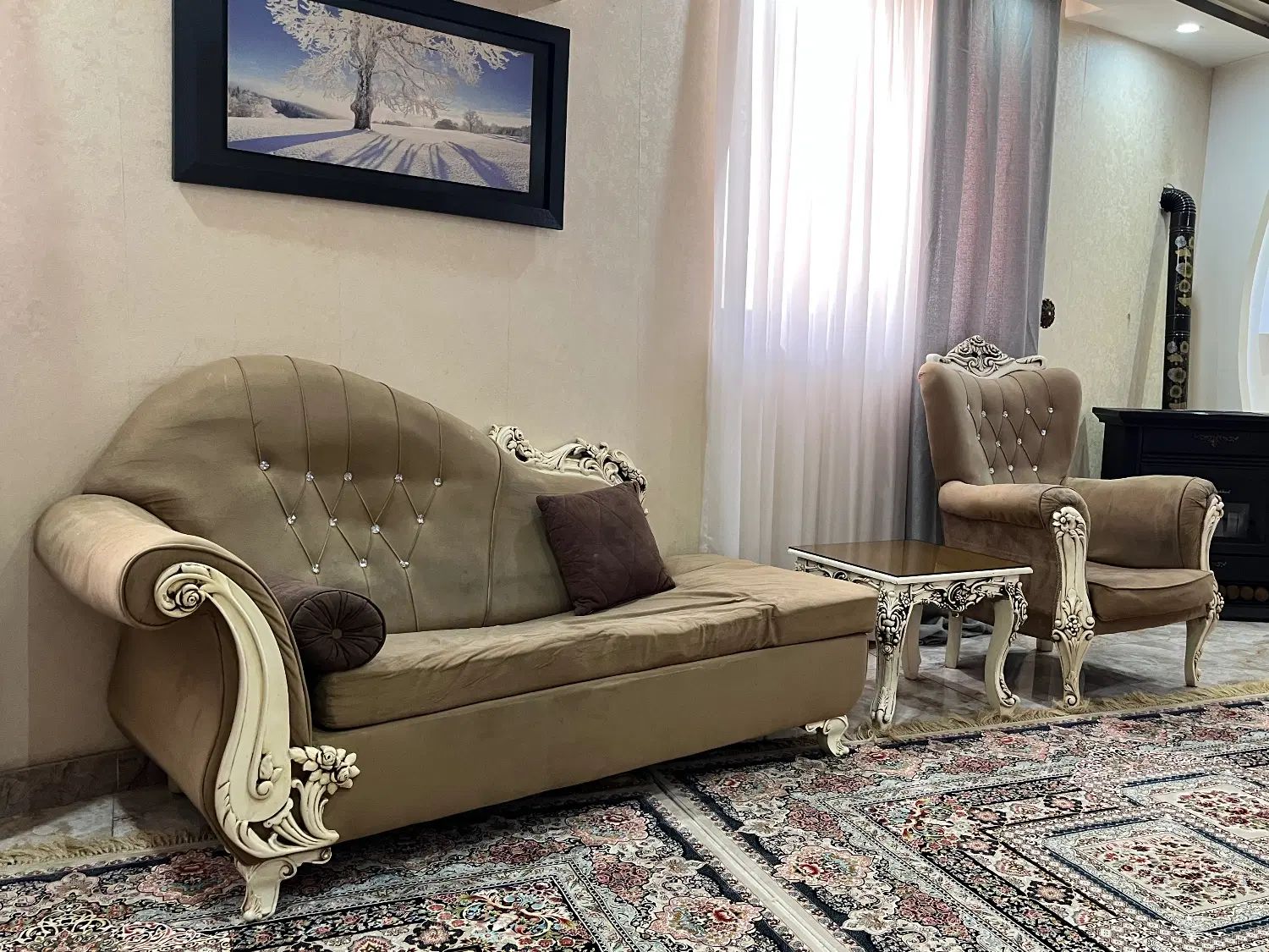 مبل‌ ۹ نفره|مبلمان خانگی و میز عسلی|رشت, دیانتی|دیوار