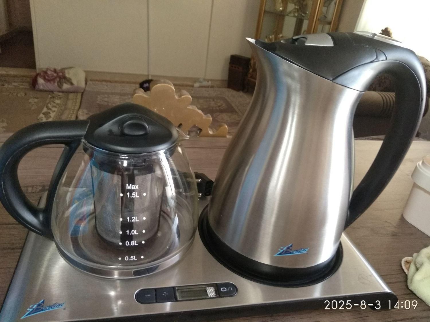 چای ساز استیل تایمر کم وزیاد داره برای جوشاندن آب|سماور، چای‌ساز، قهوه‌ساز|تهران, یافت آباد جنوبی|دیوار