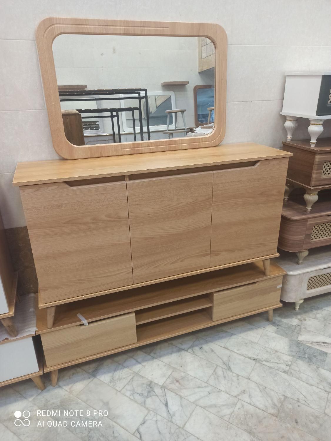 آینه کنسول میز تی وی|بوفه، ویترین، کنسول|شیراز, شهرک گلها|دیوار