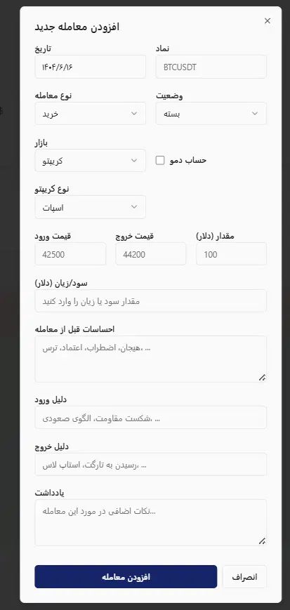 ترید هوشمندبا ژورنال ترید آنلاین فرصتی برای موفقیت|فعالیت داوطلبانه|بناب, |دیوار