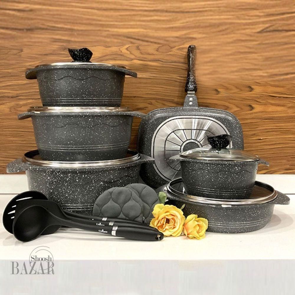 سرویس قابلمه چدن گرانیت فورته یونیک فروش ویژه|ظروف پخت‌وپز|لاهیجان, گلستان|دیوار