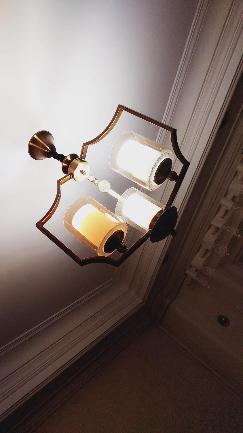 لوستر وارداتی . ۳ شعله|لوستر و چراغ آویز|رشت, سعدی (تختی)|دیوار