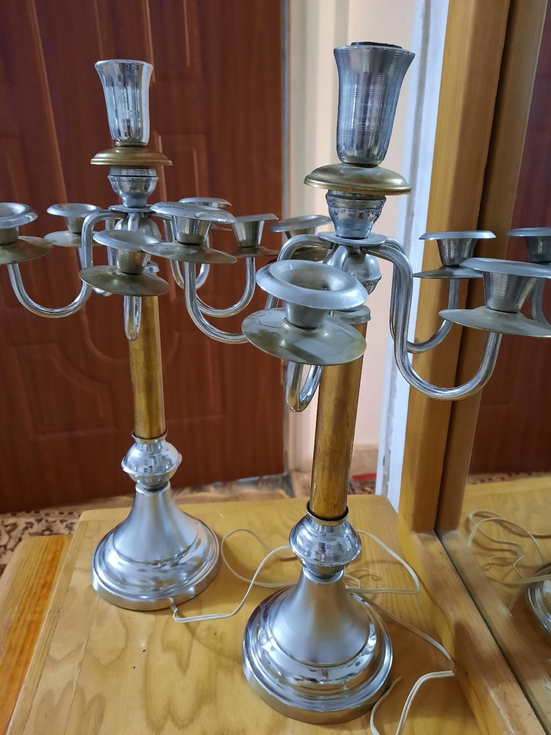 یک جفت شمعدان|چراغ خواب و آباژور|مشهد, نوید|دیوار
