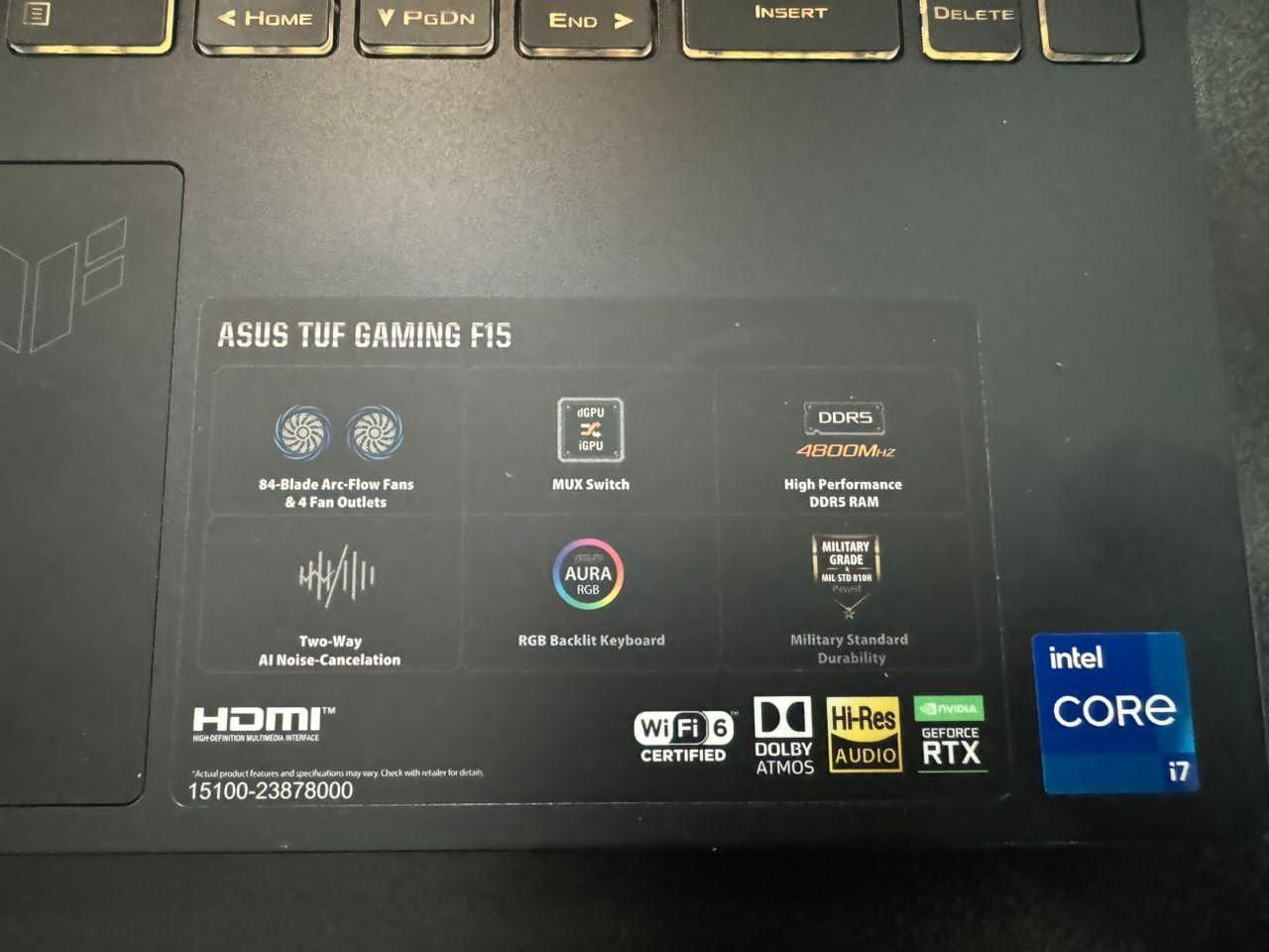 لپتاپ Asus TUF Gaming F15|رایانه همراه|تهران, شهرک راه‌آهن|دیوار