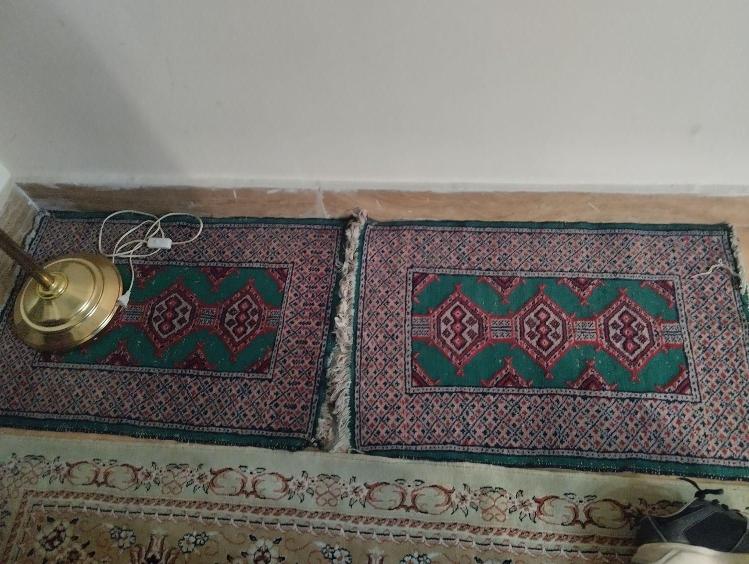 ی جفت فرش دستباف|گلیم، جاجیم، گبه|کرج, خرمدشت|دیوار