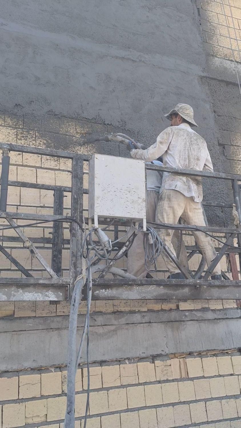 سیمانکاری ضدآب نرمه شاتکریت باکلایمر بدون داربست|خدمات پیشه و مهارت|کرمانشاه, |دیوار