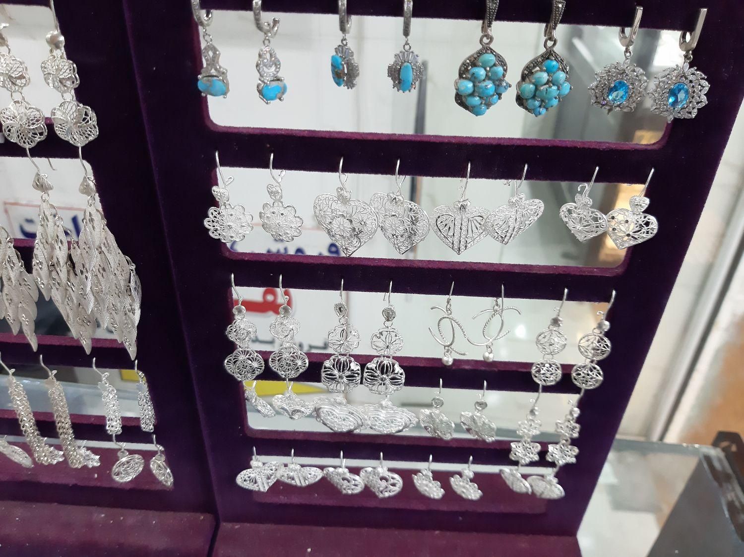 گوشواره نقره زنانه عیار ۹۲۵|جواهرات|شیراز, بازار|دیوار