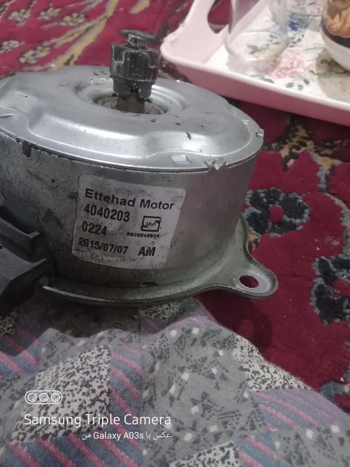 یک عدد موتور فن دودور پژو۴۰۵  استاندارد اتحادموتور|قطعات یدکی و لوازم جانبی|ملایر, |دیوار
