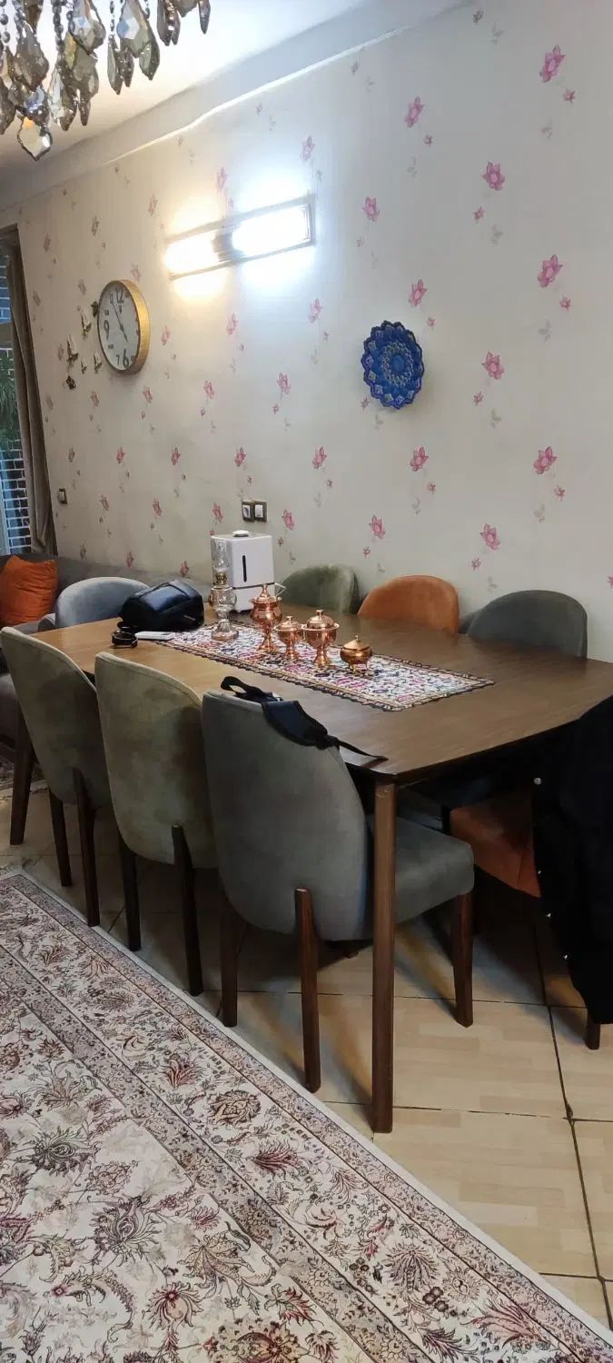 مبل راحتی 8نفره به همراه ناهارخوری 8نفره وآباژور|مبلمان خانگی و میز عسلی|تهران, شهرآرا|دیوار