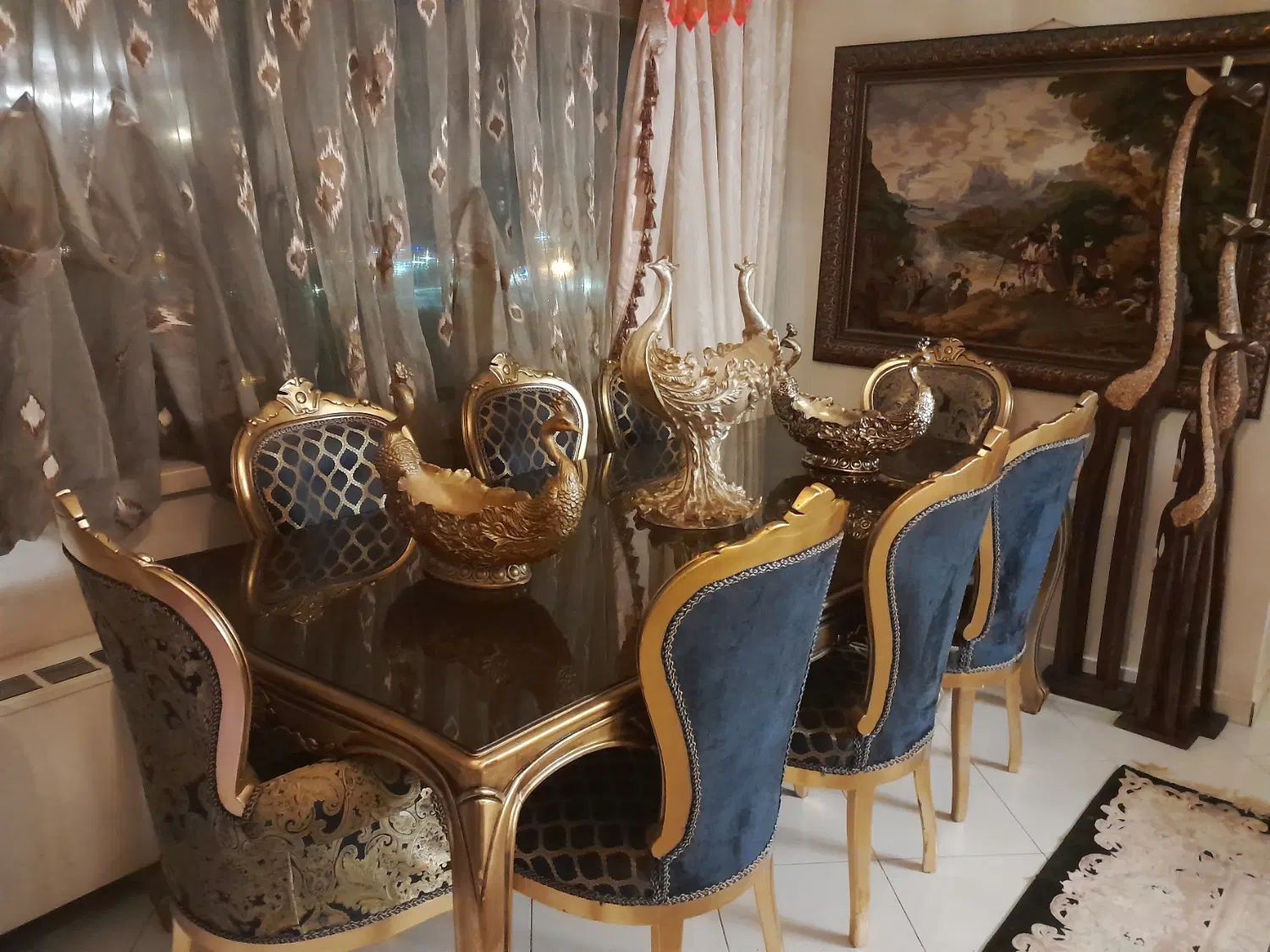 ست مبل و میز ناهارخوری استیل ۸ نفره همراه با بوفه|مبلمان خانگی و میز عسلی|تهران, اکباتان|دیوار