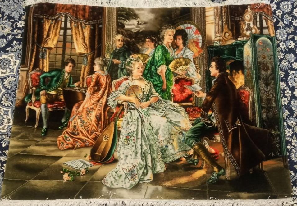 تابلو فرش ابریشم اعلا دستباف 150×110|تابلو فرش|قزوین, |دیوار