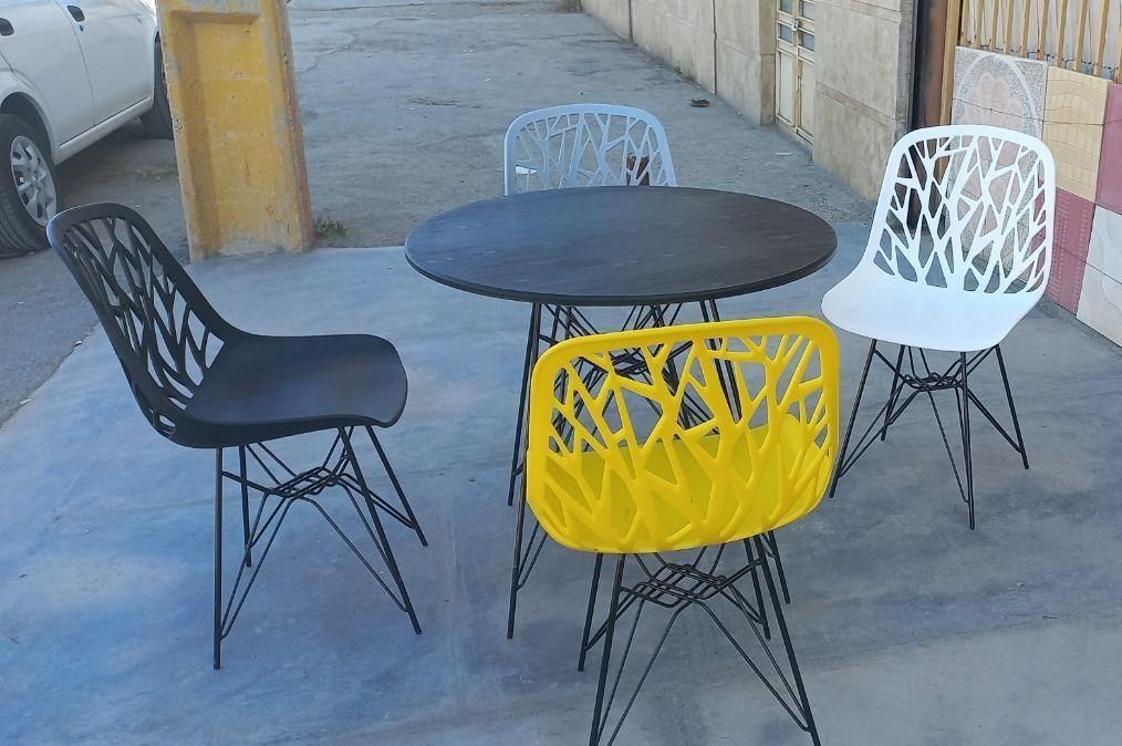 میز و صندلی شاخ و برگی پایه فلزی|میز و صندلی غذاخوری|کرمانشاه, |دیوار