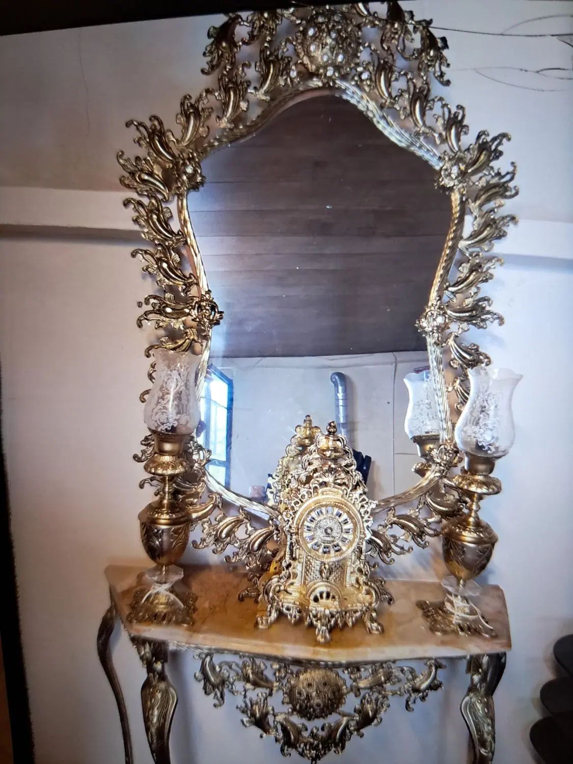 آینه شمدان ست کامل|صنایع دستی و سایر لوازم تزئینی|تاکستان, |دیوار