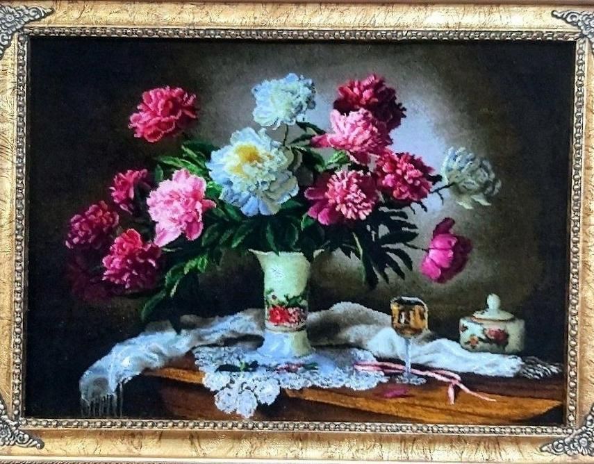 تابلو گل باران کد 7 دستبافت و ابریشم دار|تابلو فرش|تبریز, |دیوار