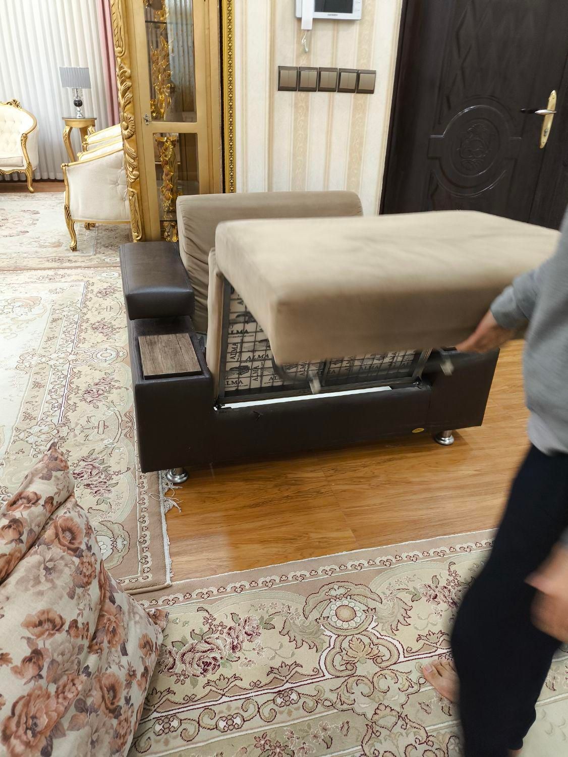 تخت کم جا مبل تختشو|تخت و سرویس خواب|کاشمر, |دیوار