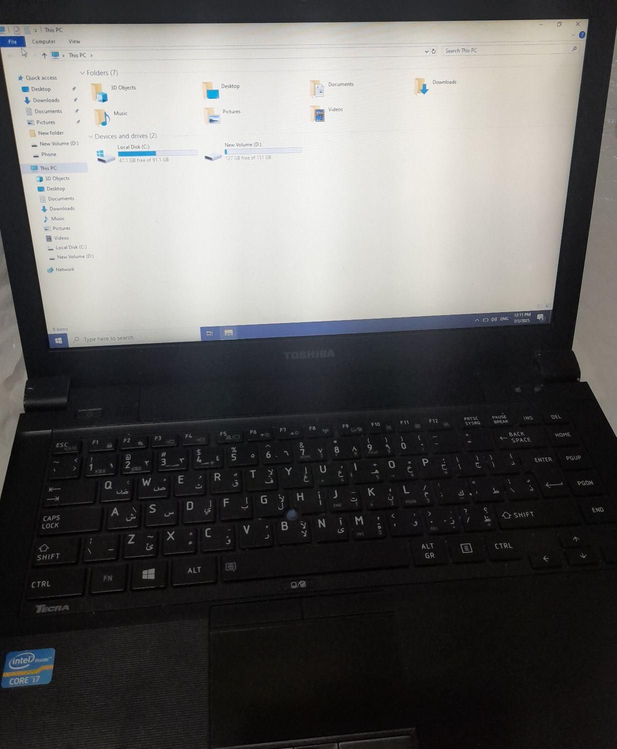 لپ تاپ توشیبا i7|رایانه همراه|تبریز, |دیوار