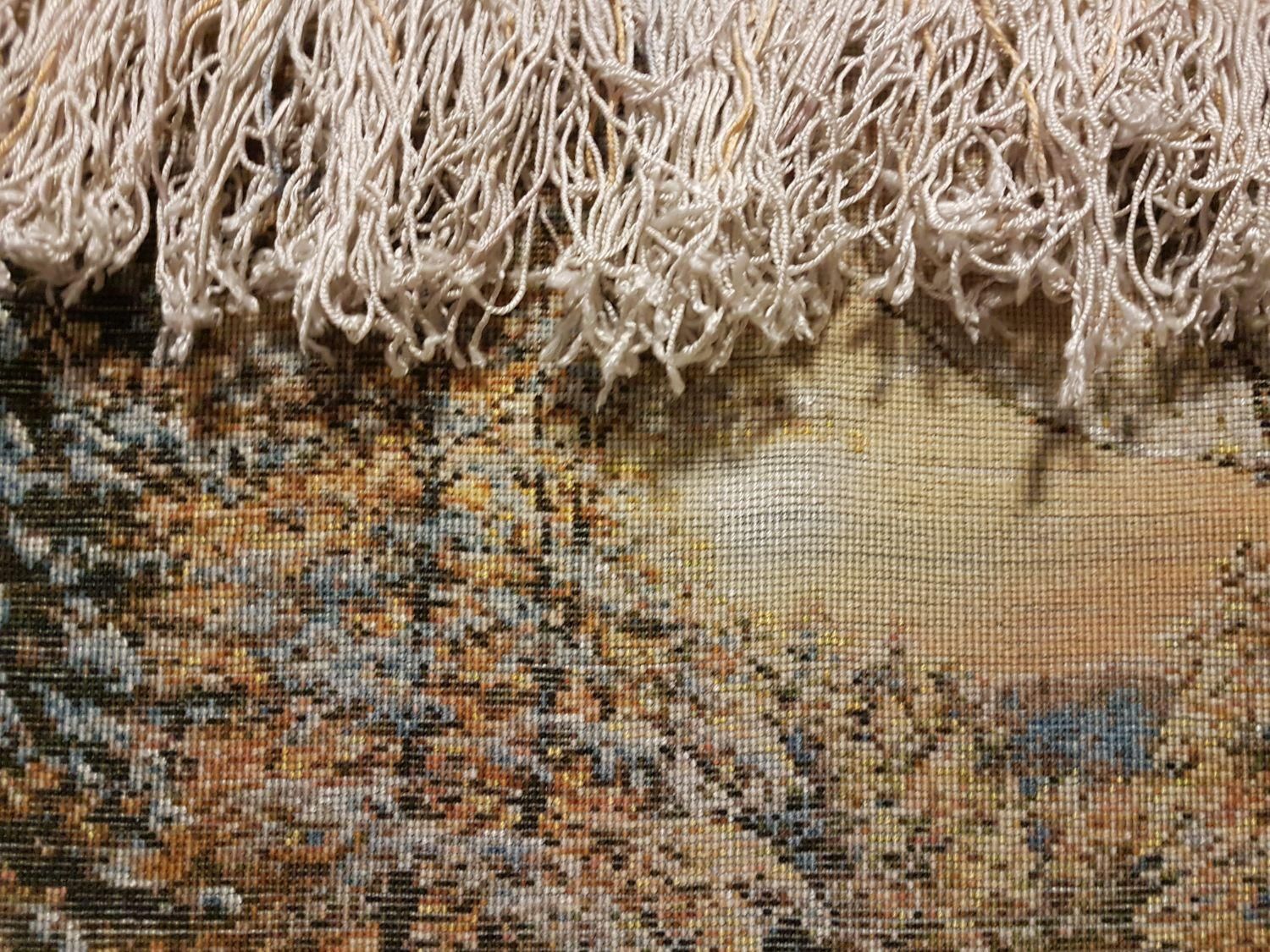 تابلو فرش دستباف منظره زمستانی چله ابریشم|تابلو فرش|تهران, ستارخان|دیوار