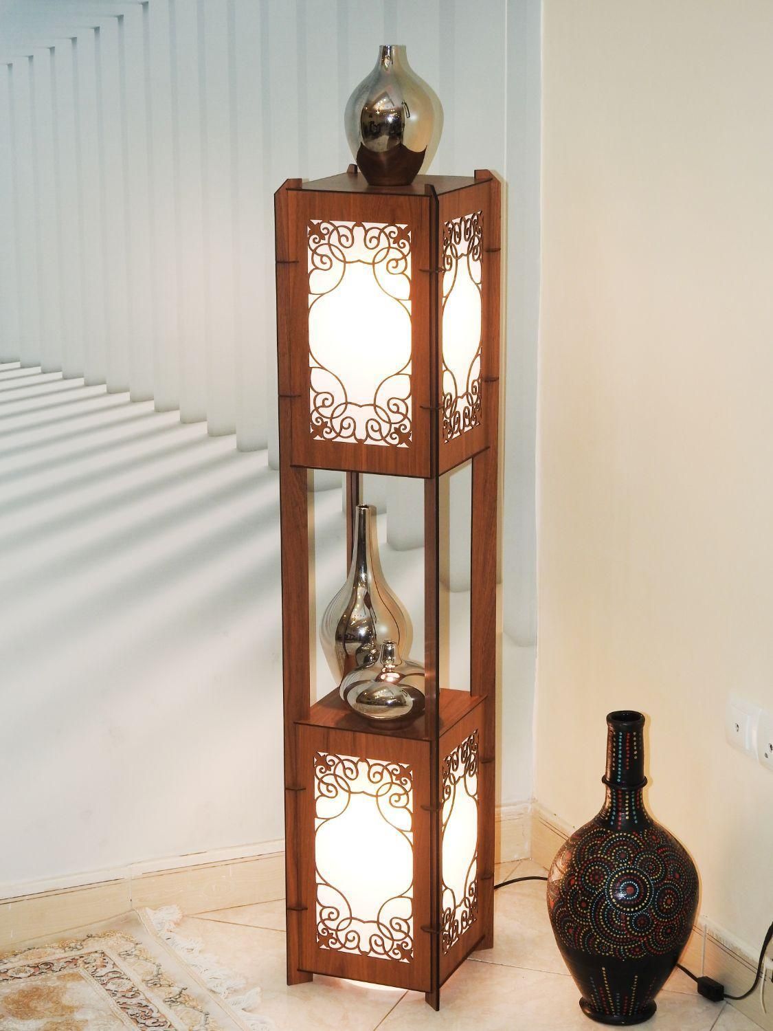 آباژور ایستاده، استند کنار سالنی چوبی|چراغ خواب و آباژور|تهران, شهرک ولیعصر جنوبی|دیوار