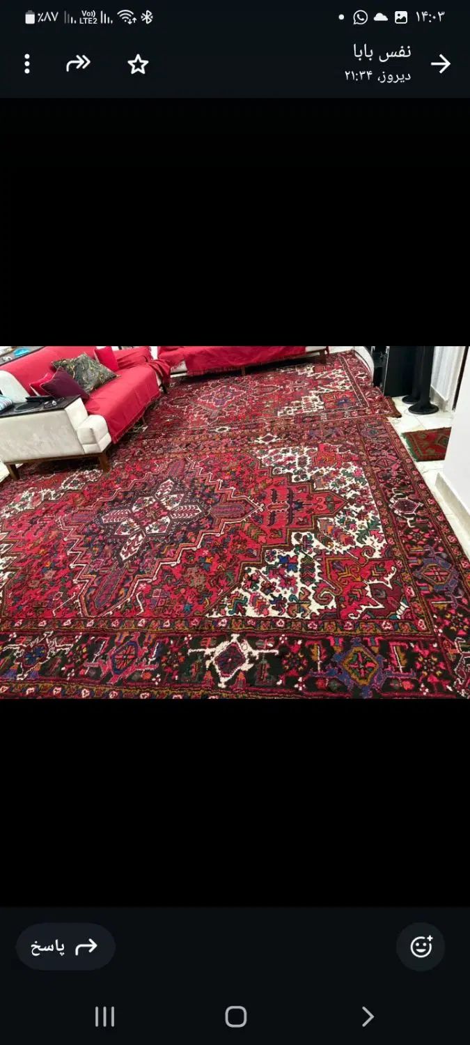 فرش دست بافت ۹ متری|فرش|کرج, گوهردشت|دیوار