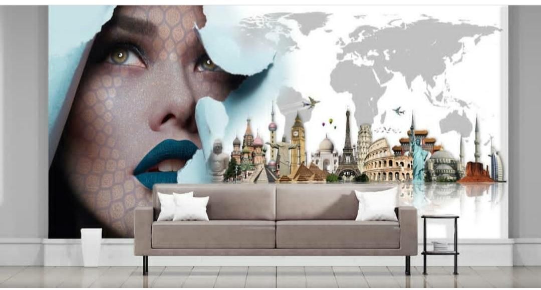 نصب کاغذ دیواری .پوستر .نقاشی ساختمان|خدمات پیشه و مهارت|تهران, یافت آباد جنوبی|دیوار