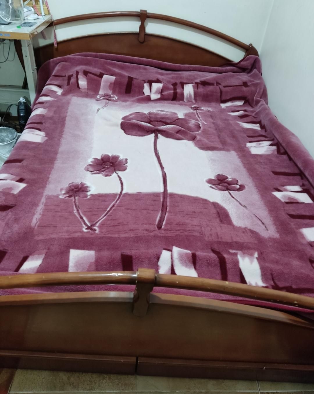 تخت خواب تمام چوب|تخت و سرویس خواب|قزوین, |دیوار