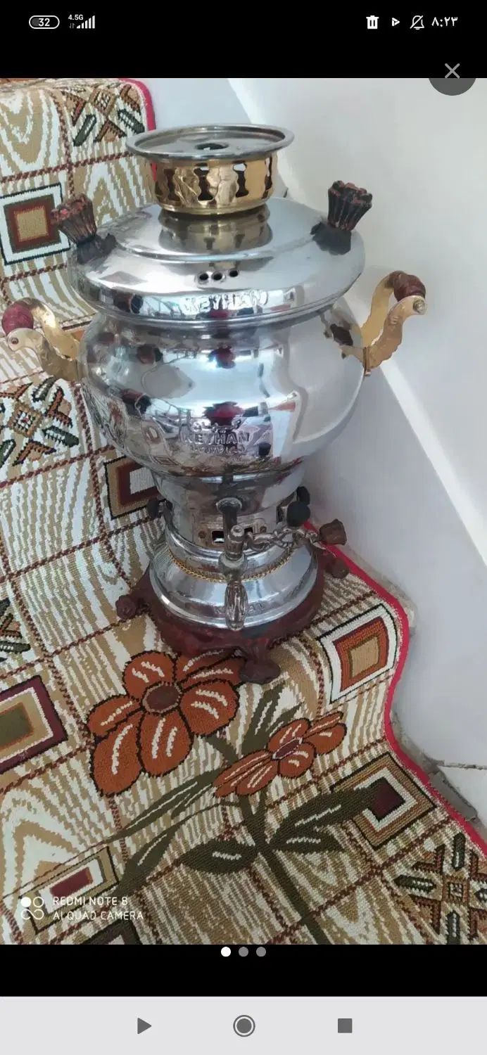 سماور برنجی ۸ لیتری|سماور، چای‌ساز، قهوه‌ساز|اصفهان, باتون|دیوار
