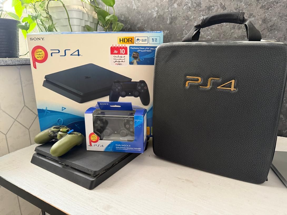 PS4 Slim 1T پی اس فور|کنسول، بازی ویدئویی و آنلاین|قم, هنرستان|دیوار
