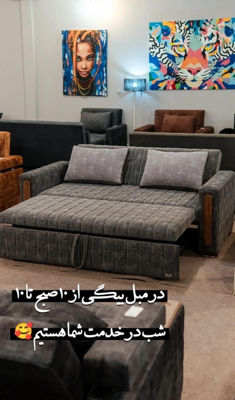 مبل راحتی تخت خواب شو تختشو تختخوابشو تختشو ال کاخ|مبلمان خانگی و میز عسلی|مشهد, وکیل‌آباد|دیوار