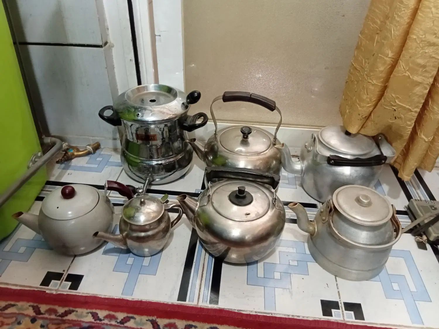 حراج قوری کتری قدیمی سالم و جنس عالی استیل برنج|حراج|اصفهان, شیخ اشراق|دیوار