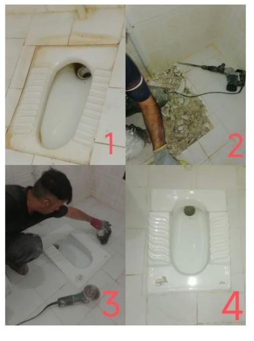 بنایی تعویض سنگ توالت ایرانی فرنگی و بالعکس|خدمات پیشه و مهارت|شیراز, پارک آزادی|دیوار