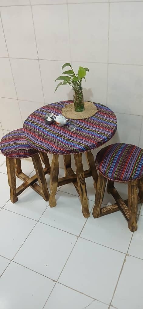 سنتی غذاخوری چوبی ناهارخوری جدید ۲نفره|میز و صندلی غذاخوری|شهریار, شهرک شاهد|دیوار