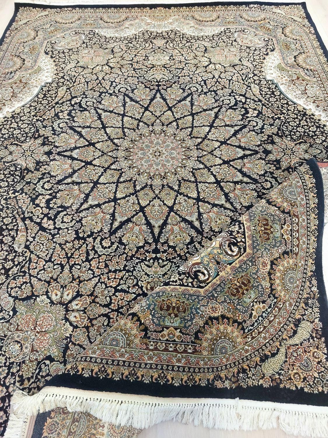 فرش دست دوم ۲عدد۹متری/۷۰۰شانه تراکم۲۵۵۰/نخ اکریلیک|فرش|اصفهان, کلمان|دیوار