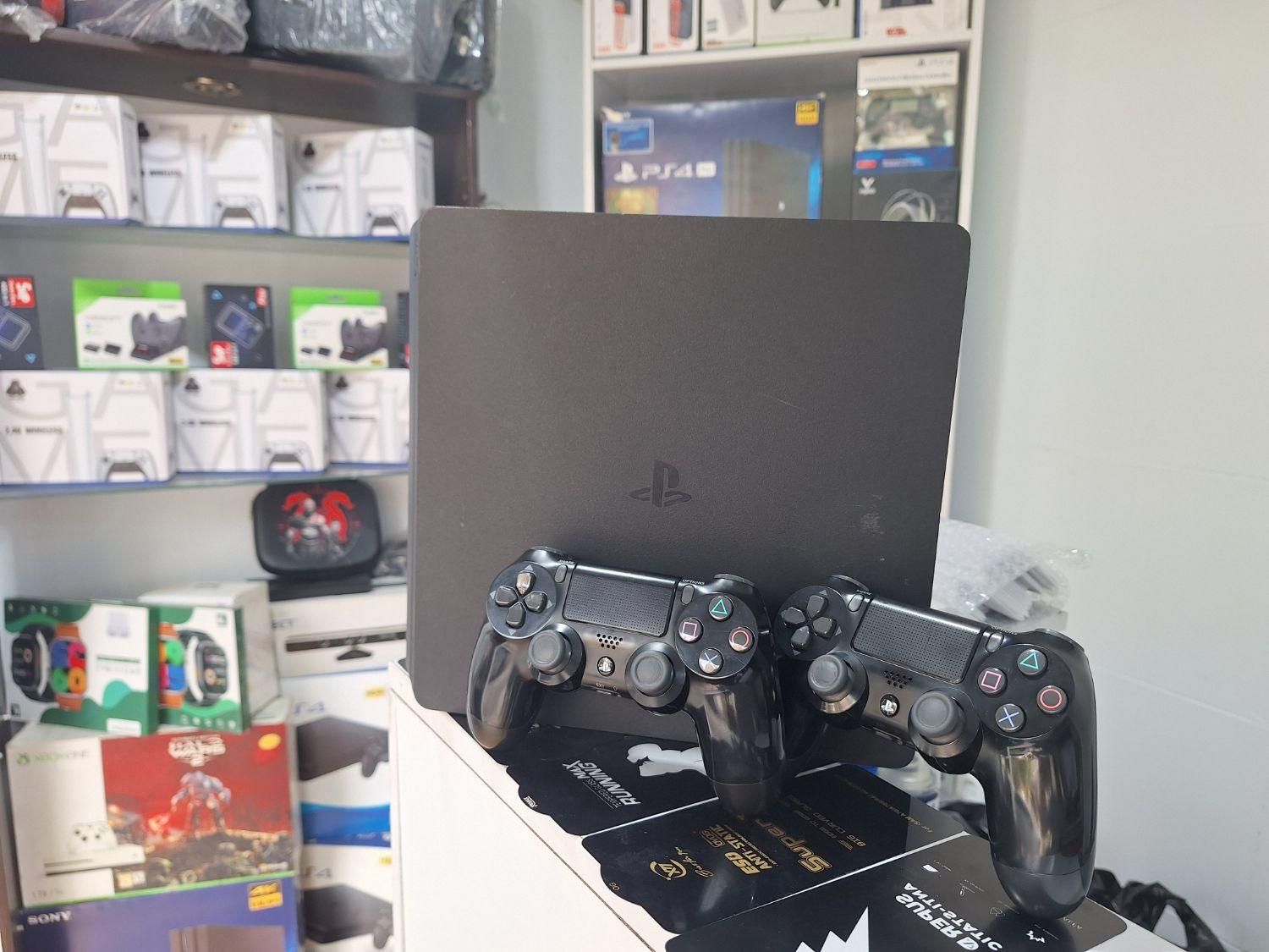 PS4 SLIM 1TRA 2216 اروپا دو دسته اصلی ضمانتی|کنسول، بازی ویدئویی و آنلاین|بومهن, |دیوار