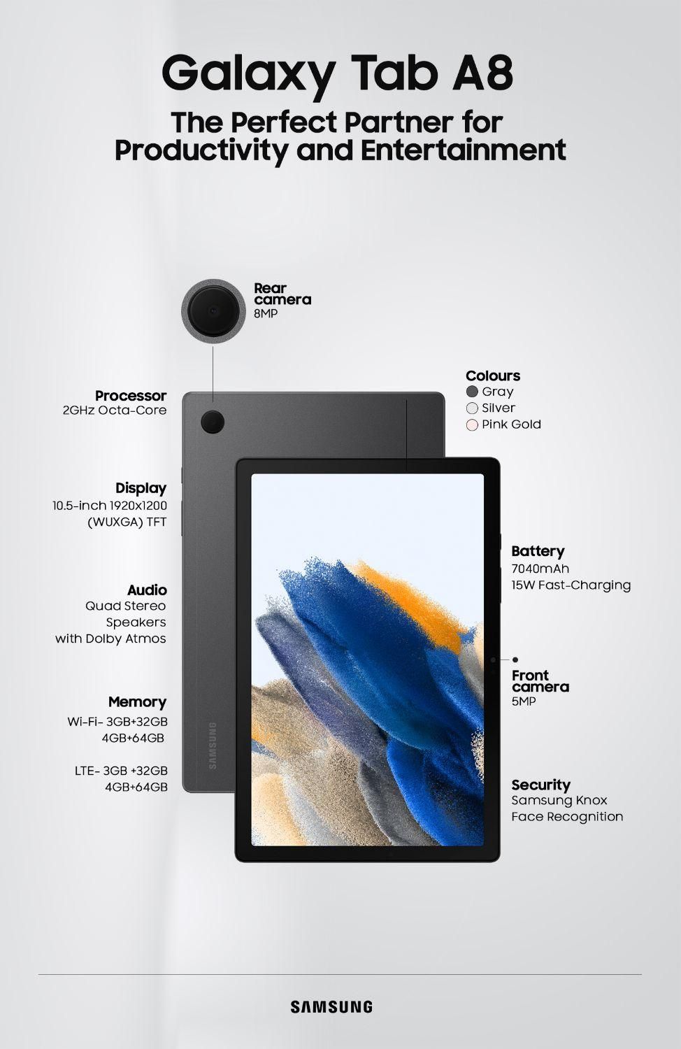 تبلت Galaxy Tab A8 64G 4G|تبلت|تهران, ایرانشهر|دیوار