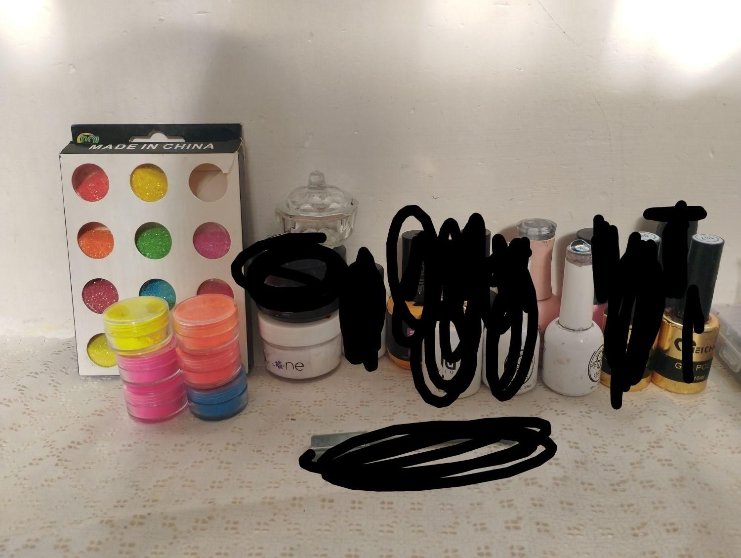 وسایل کاشت ناخن|آرایشی، بهداشتی، درمانی|نیشابور, پنجراه|دیوار