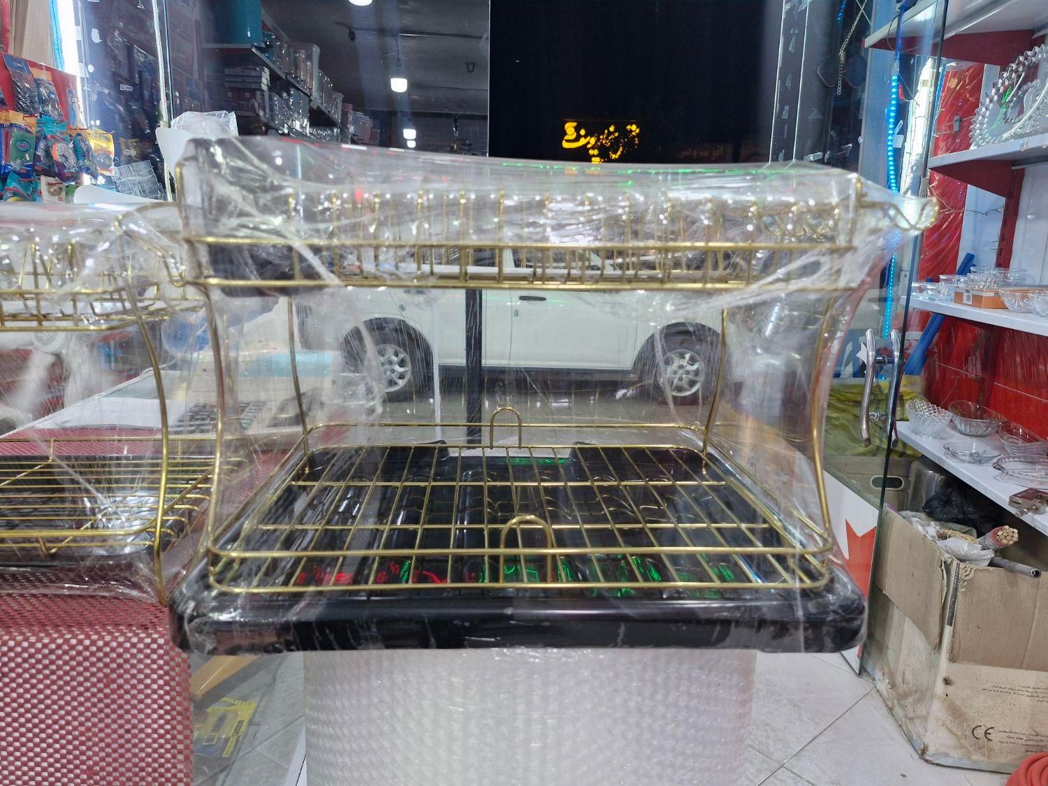 جاظرفی استیل طلایی جا ظرفی پلاستیکی استند ظرف|آب‌چکان و نظم‌دهنده ظروف|مشهد, مشهدقلی|دیوار